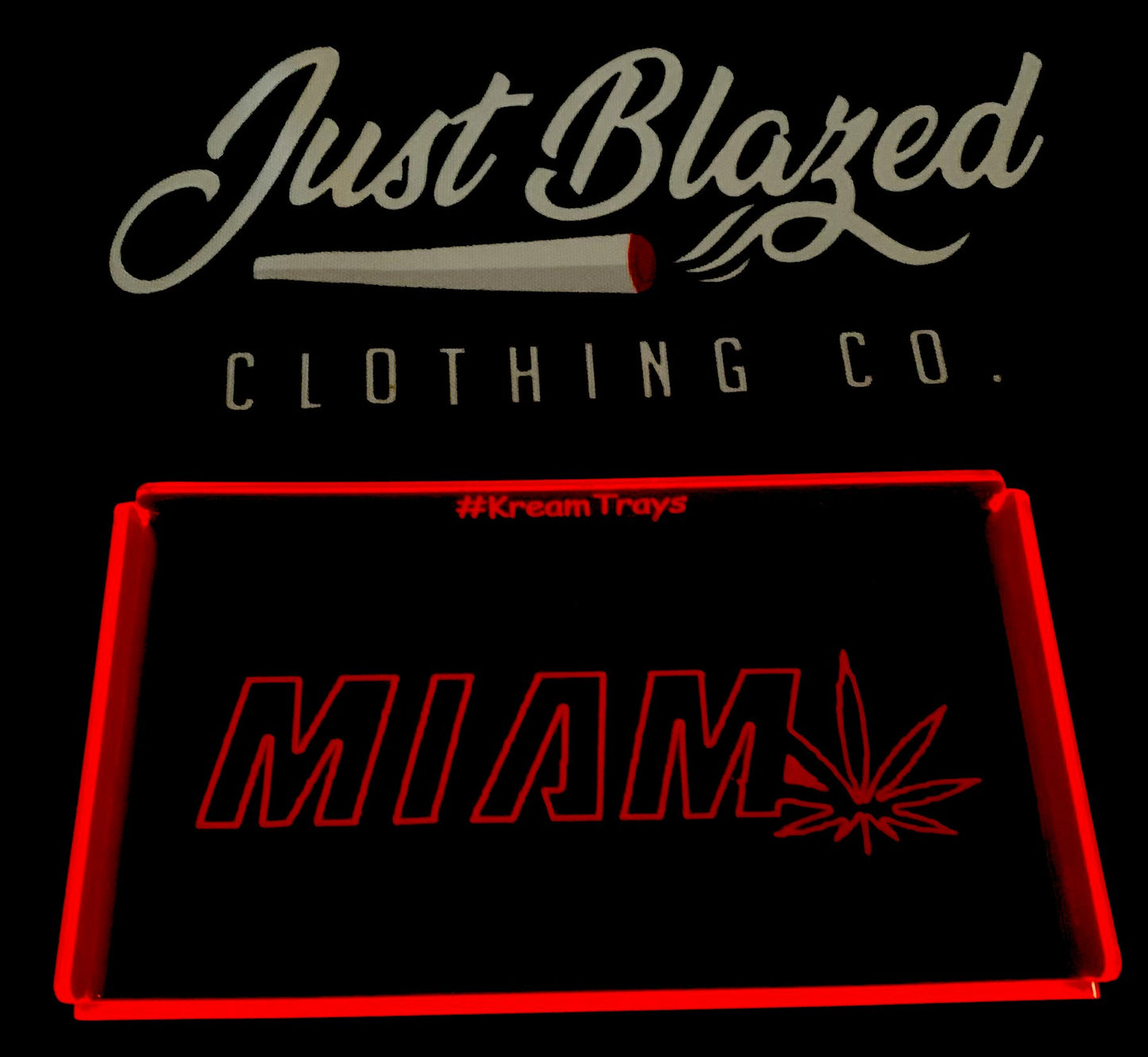 Miami Leaf Custom Acrylic Rolling Tray