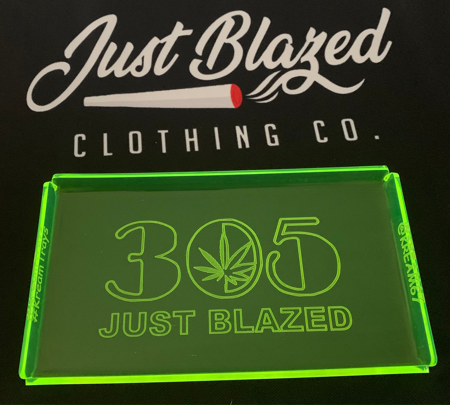 Custom 305 Just Blazed Acrylic Rolling Tray
