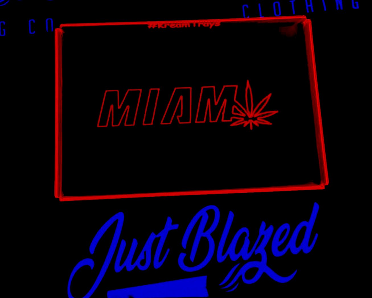 Miami Leaf Custom Acrylic Rolling Tray