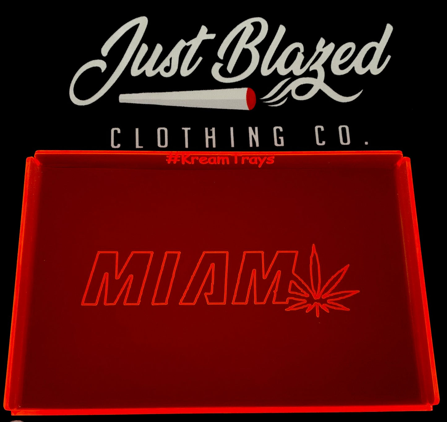 Miami Leaf Custom Acrylic Rolling Tray