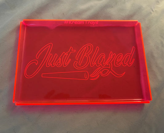 Pink Just Blazed Large Rolling Tray