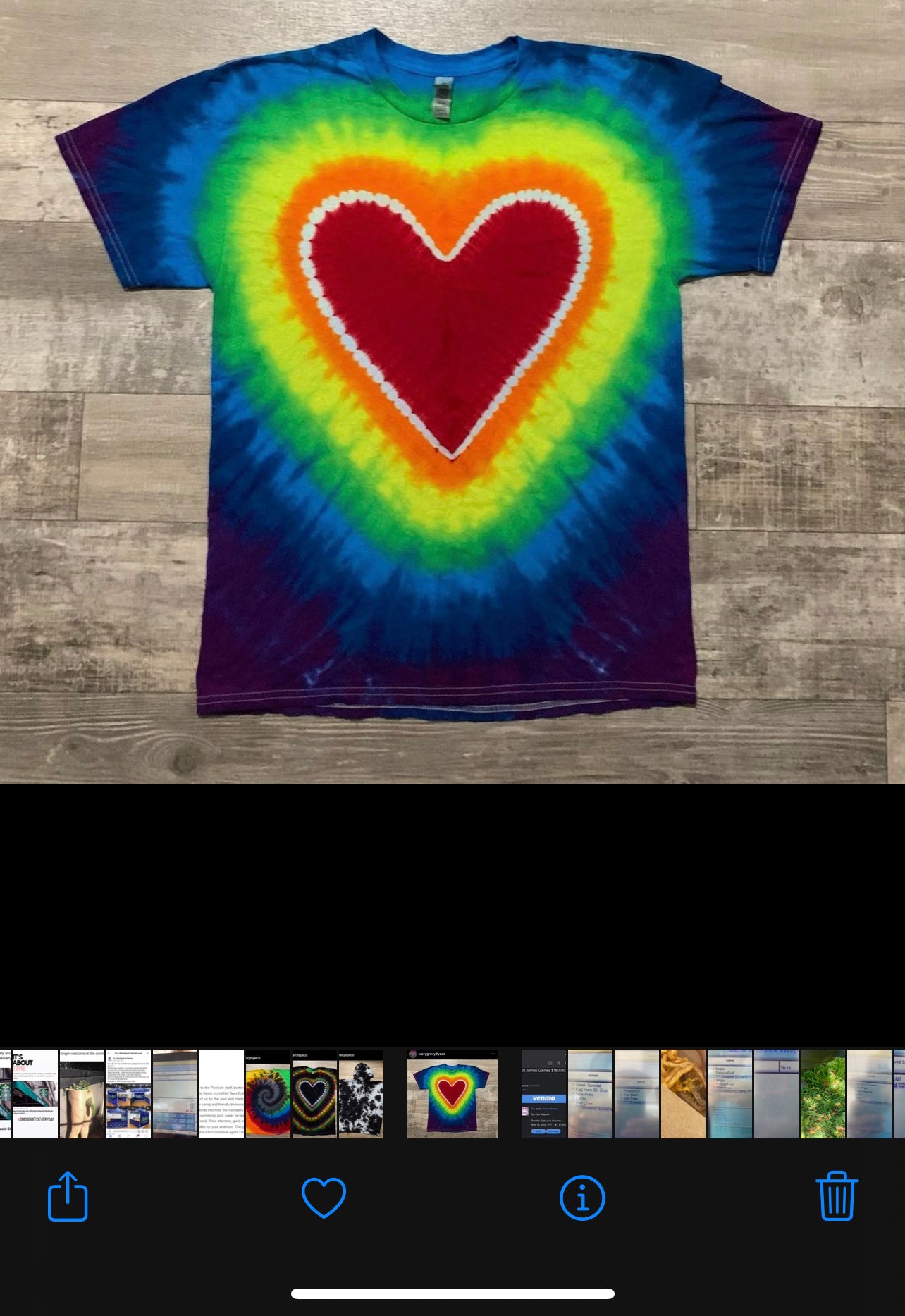 Rainbow Heart Tie Dye T-Shirt