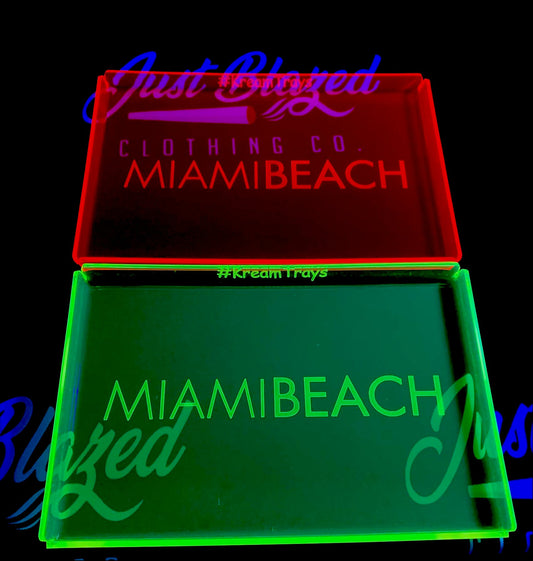 Custom Miami Beach Acrylic Rolling Tray