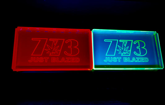 Exclusive 773 Just Blazed Glow Rolling Tray- Multi Sizes