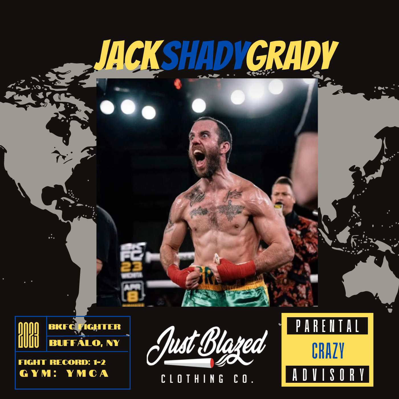 Jack Shady Grady Fight Card Shirt